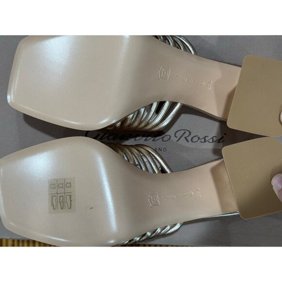 Gianvito Rossi Lena Mule 85 Metallic Nappa Leather sz. 37.5 EU - Picture 9 of 10